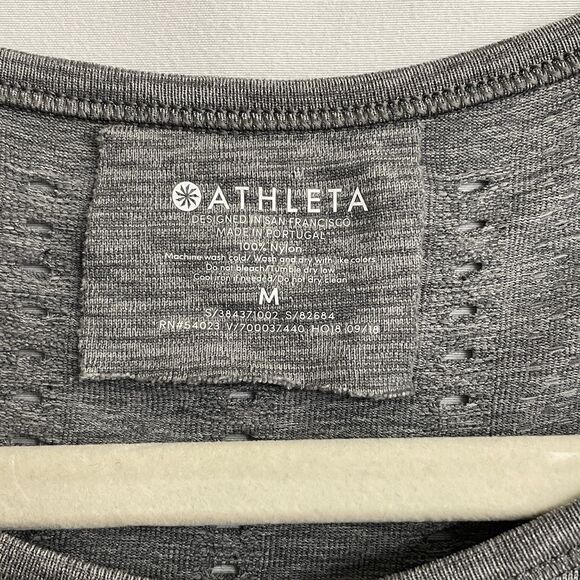Athleta Foothill Seamless Long Sleeve Heathered Gray Women’s Athletic Top Size M - Picture 9 of 11